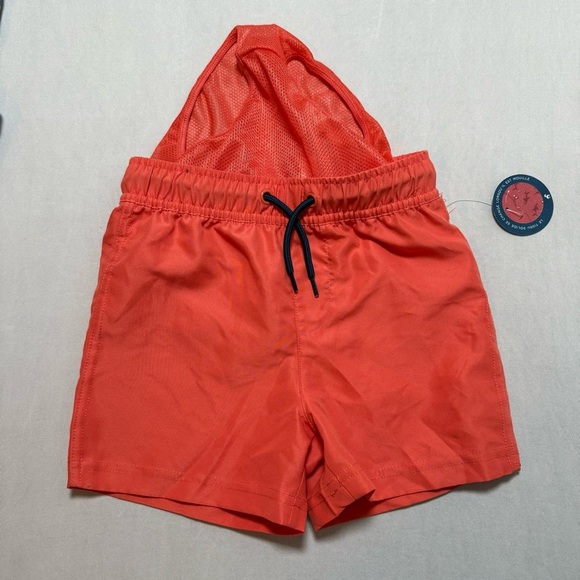 Caribbean Joe Vibrant Orange Color Changing Swim Trunks - Picture 2 of 6